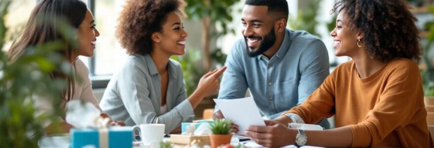 salariés discutant autour d'une table