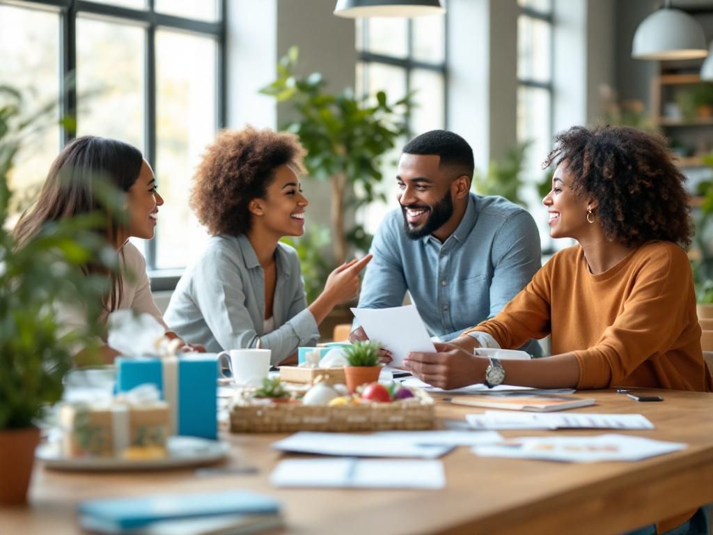salariés discutant autour d'une table
